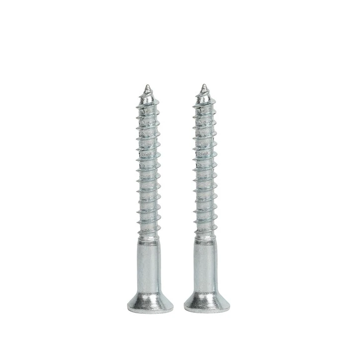 Flat Head Phillips Wood Screws Zinc Plated Type-17 Points