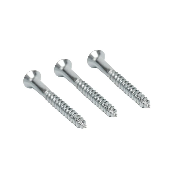 Flat Head Phillips Wood Screws Zinc Plated Type-17 Points