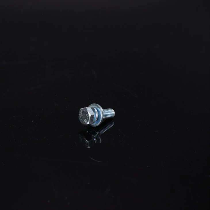 Hex Head Bolt With Flat Washer And Spring Washer