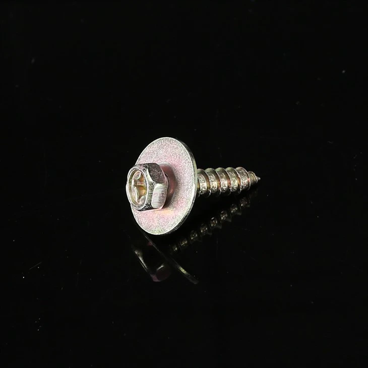 Indented Hex Head Tapping Screw With Flat Washer