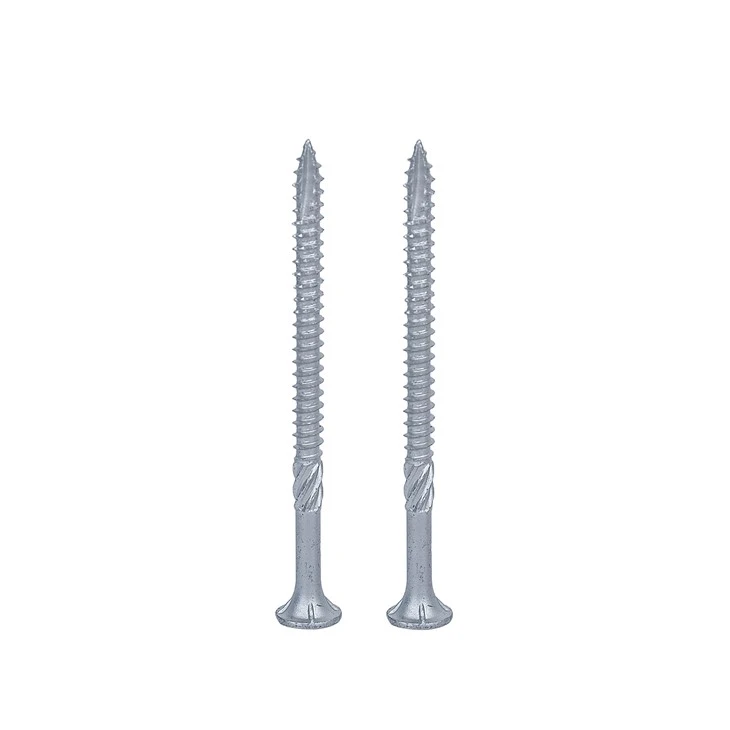 Silver Dacromet Deck Screw With SAW Threaded And Slot