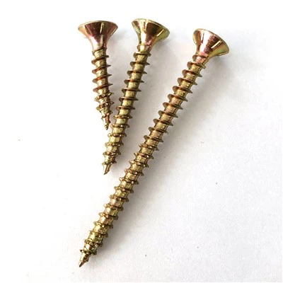 Screw Pozi Drive Chipboard Yellow Zinc Plated